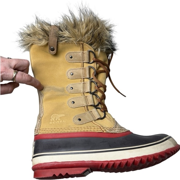 Sorel Joan of Arc Boots Waterproof Winter Faux Fur Size 8 Women's Tall Boots - Picture 12 of 15
